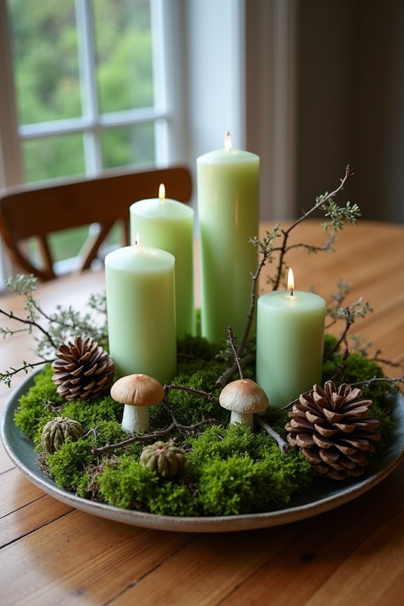 enchanting woodland table centerpiece