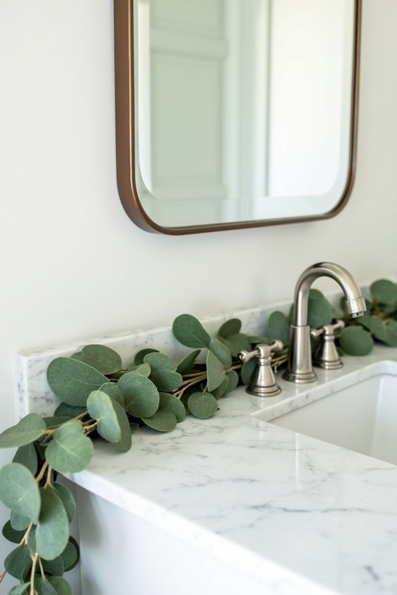 eucalyptus garlands enhance ambiance