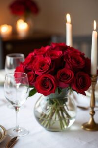 eye catching red decorations displayed