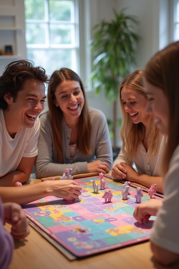 fast paced unicorn themed party game