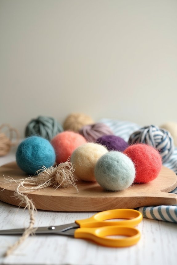 felt ball garland supplies