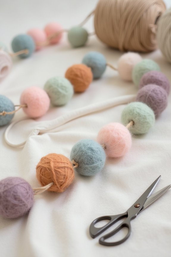 felt ball garland tutorial