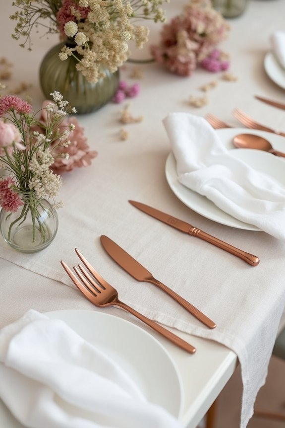 final touches for tablescape