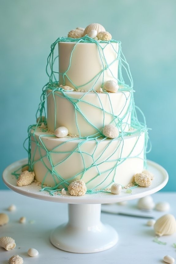 fishing net cake decoration