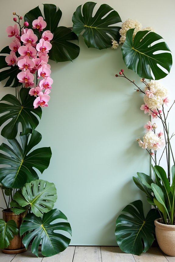 floral themed karaoke party backdrops