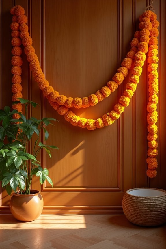 flower garland photo backdrop