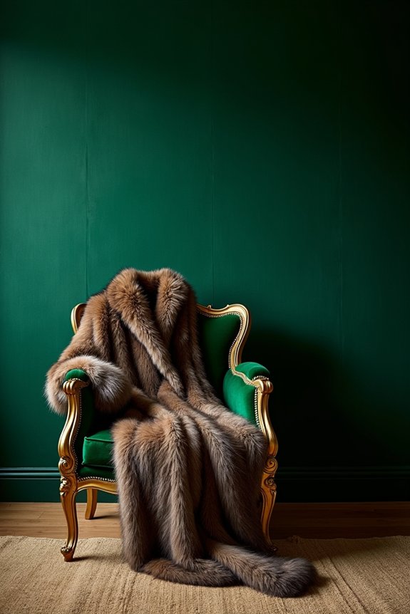 fur and jewel tone elegance