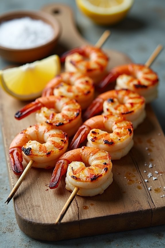 garlic butter shrimp skewers