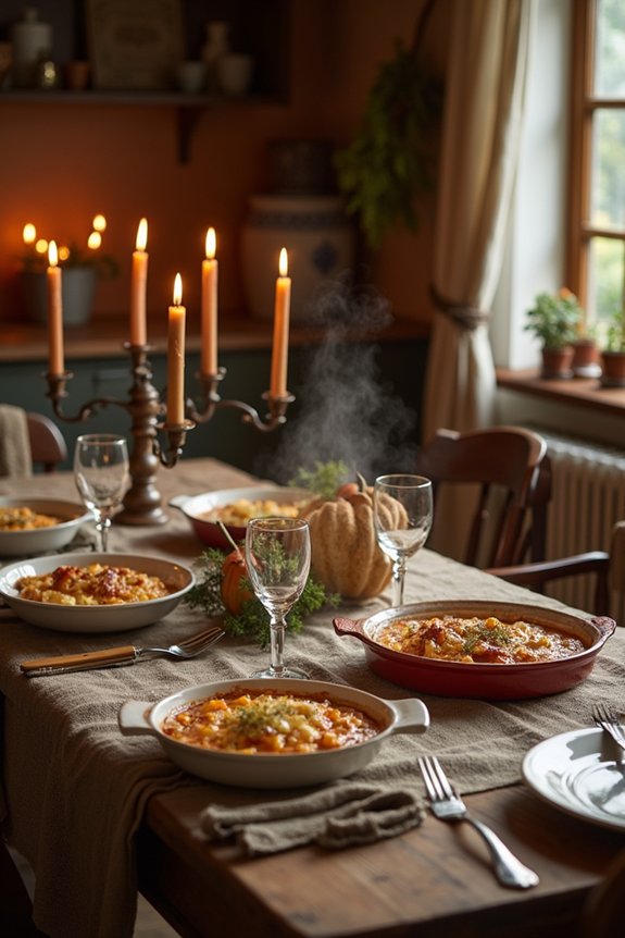 gather around comforting dishes