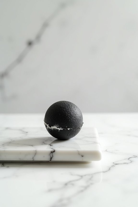 geometric black and white bath bombs