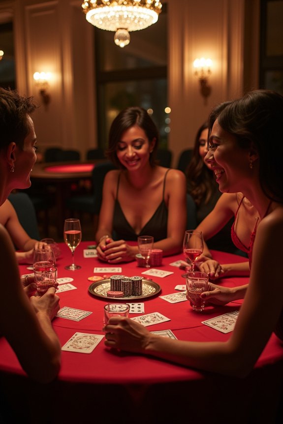 glamorous casino themed super bowl