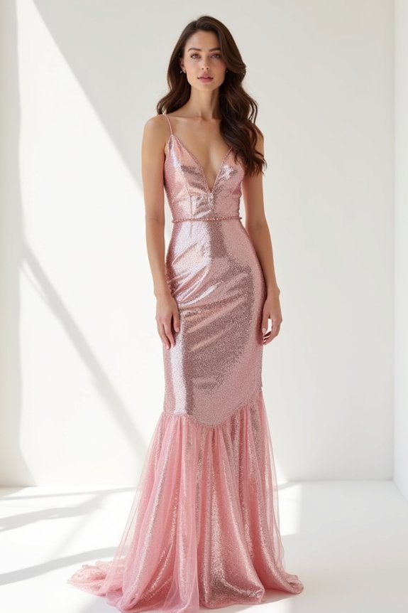 glamorous pink sequin styles