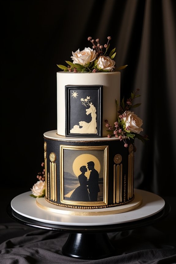 glamorous vintage movie cake