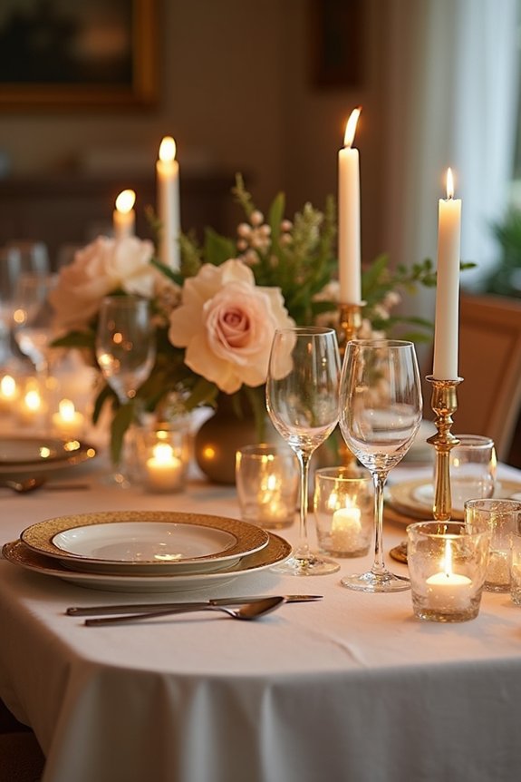 golden anniversary tablescape ideas