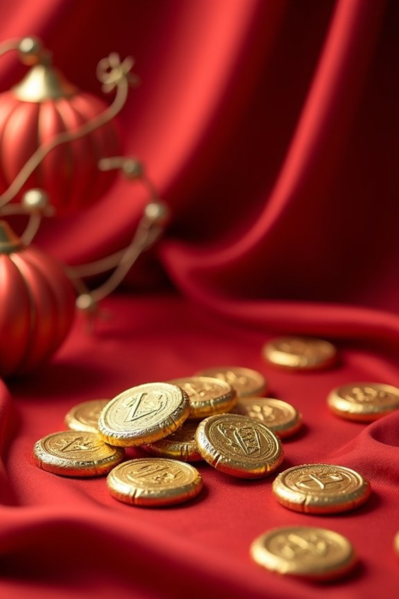 golden coin chocolate favors