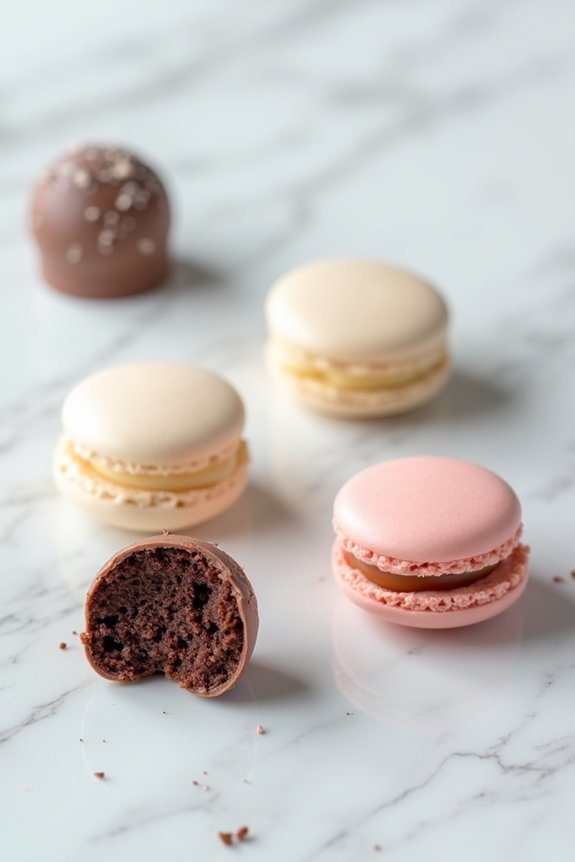 gourmet chocolate and macaroons