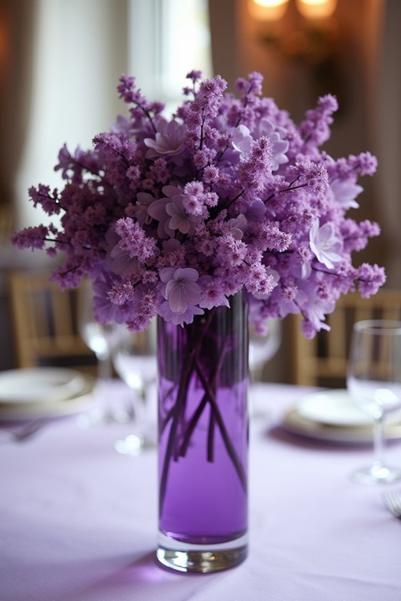 gradient floral centerpiece design