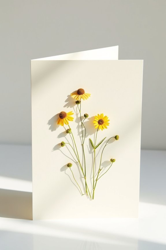 handmade pressed flower cards