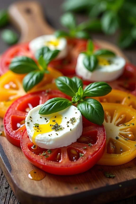 heirloom tomatoes on tartines