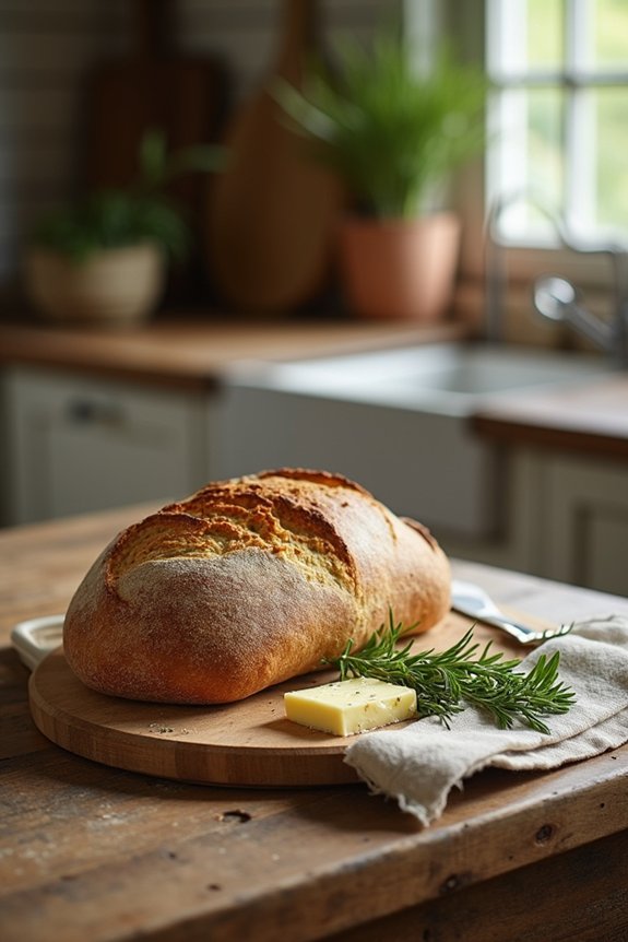 herb butter enhances sourdough