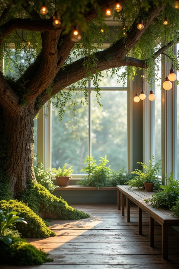 immersive woodland overhead decorations