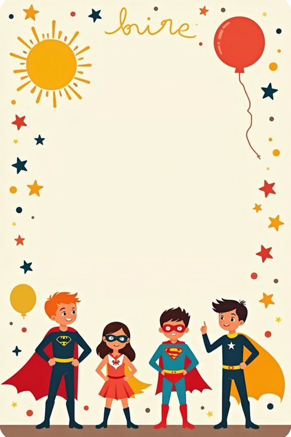 inclusive superhero invitations celebrate all