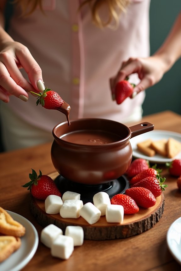 interactive chocolate fondue experience
