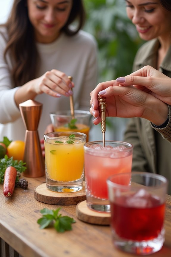 interactive cocktail creation stations