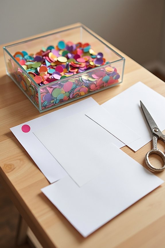 interactive guest message confetti