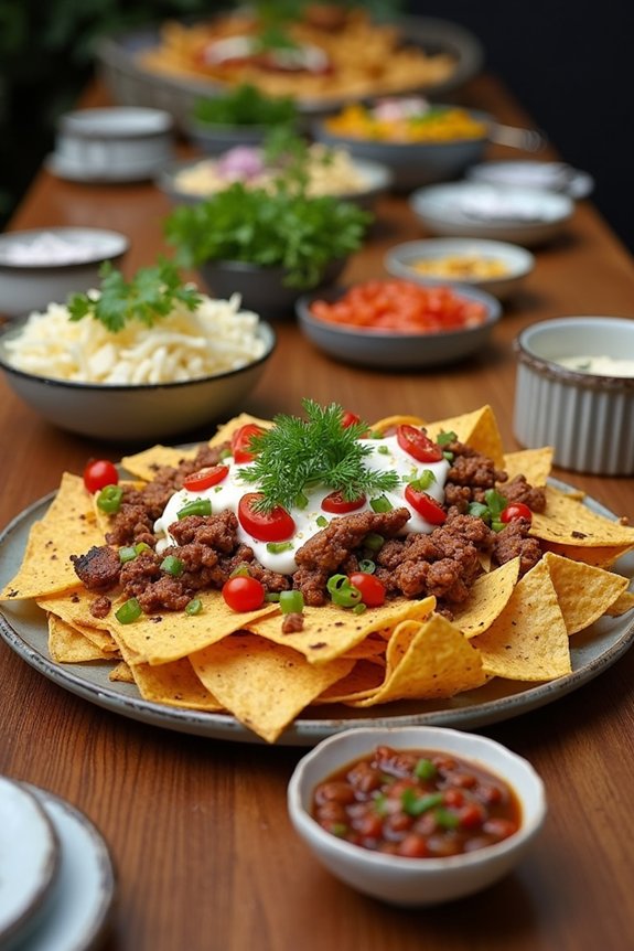 interactive nachos bar setup
