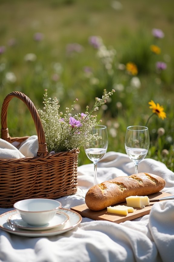 intimate picnic for two