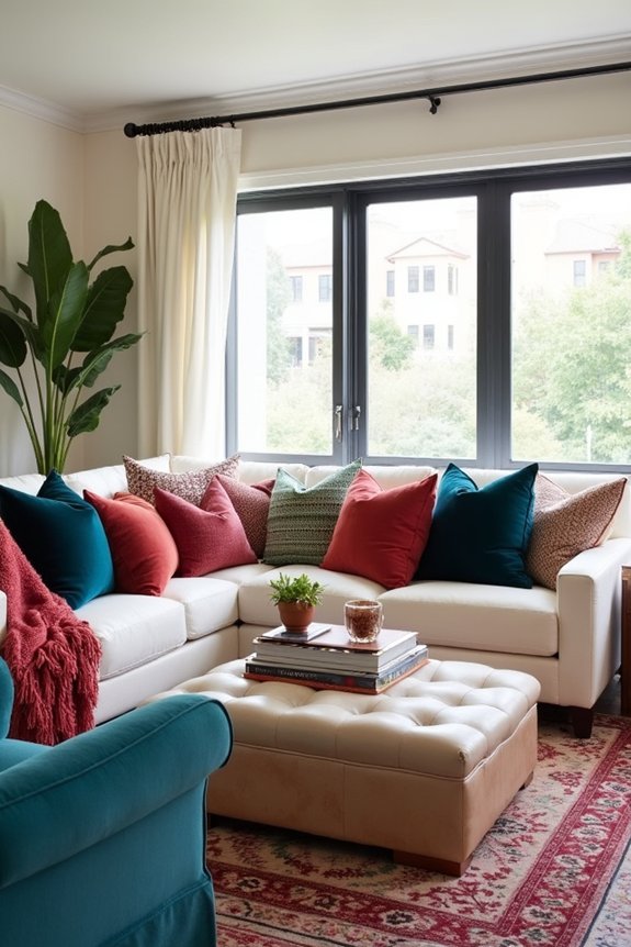 layered jewel toned textiles