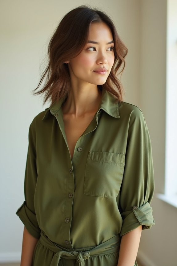 layered shades of green