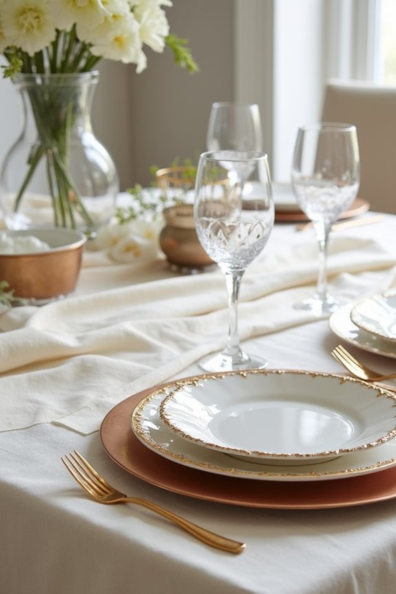 layered textured tablescape design