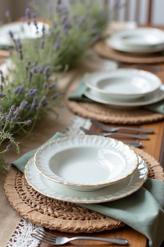 layered textures for tablescape