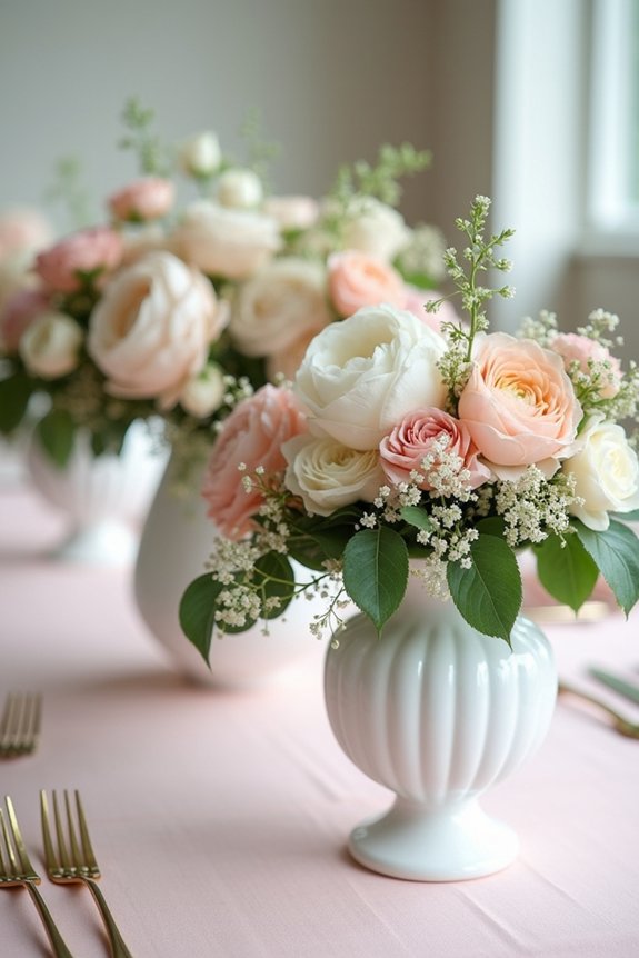 layering centerpieces for elegance