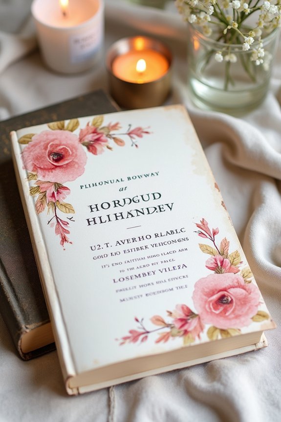 literary themed invitation design
