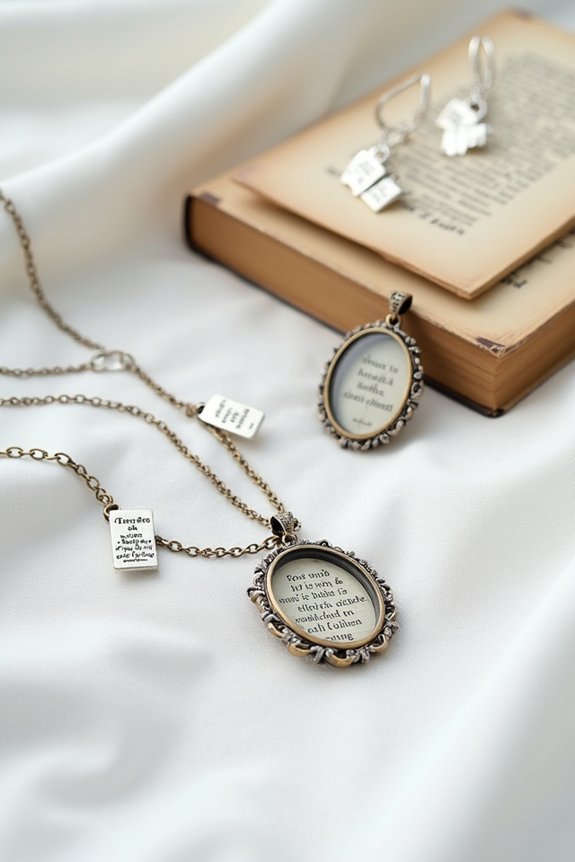 literary themed wearable memories