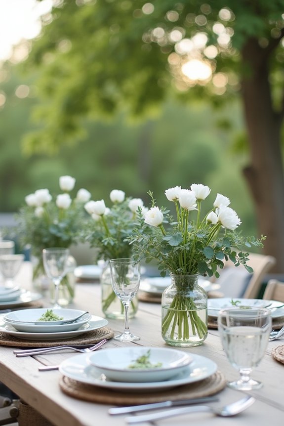 low centerpieces enhance conversation