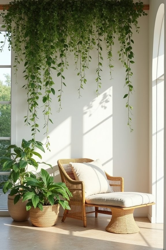lush backdrop with vines
