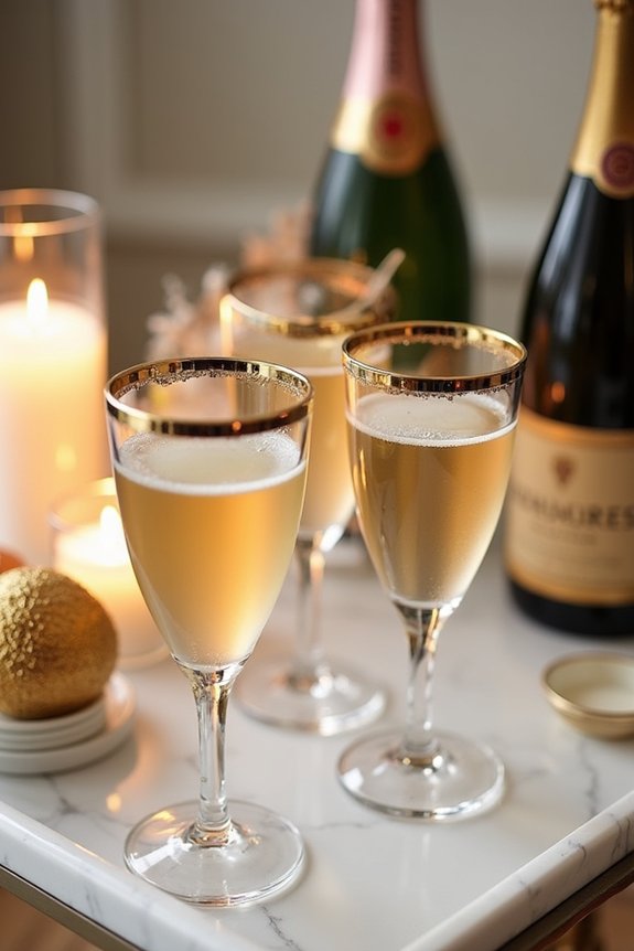 luxe champagne bar setup