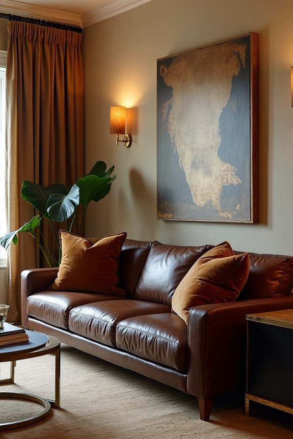 luxe leather lounge sophistication