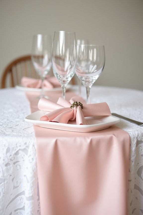luxurious layered table linens