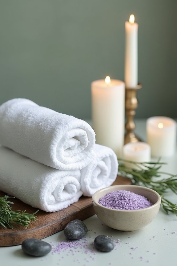 luxurious spa centerpiece styling