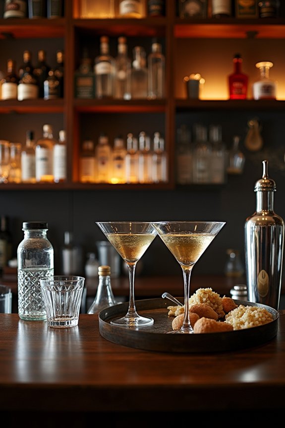 luxury martini bar setup