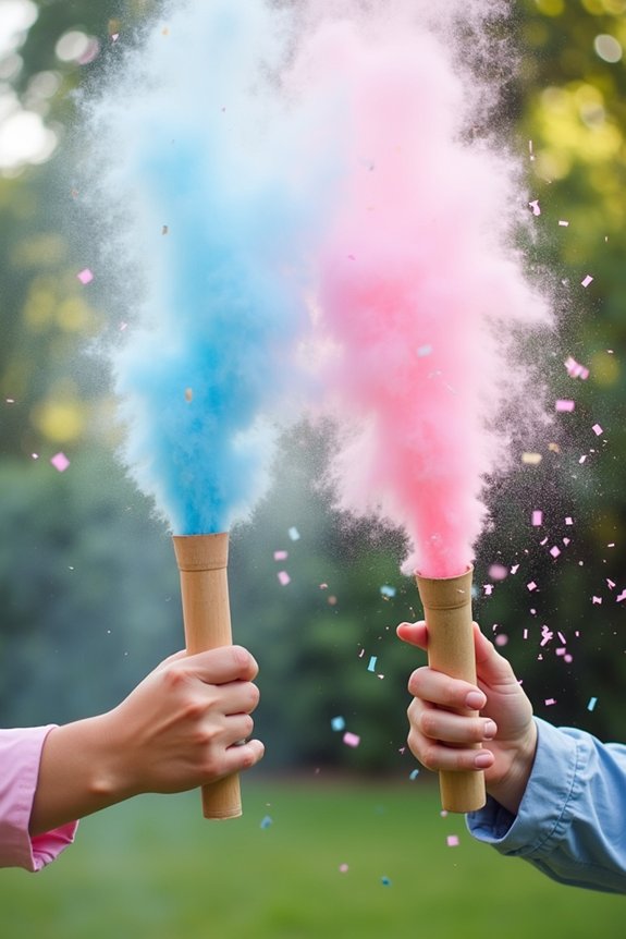 magical confetti reveal moment