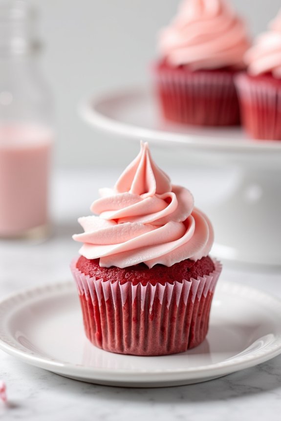 make ahead pink velvet cupcakes