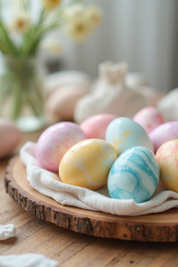 marbled egg dyeing craft
