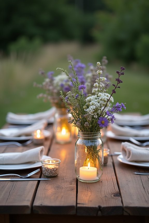 mason jar flower lanterns