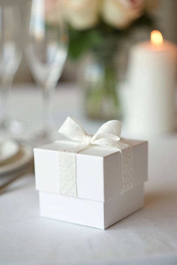 memorable personalized white favors